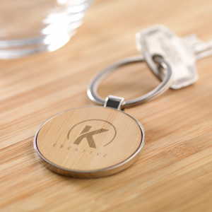 Bamboo key circle keyring pdp