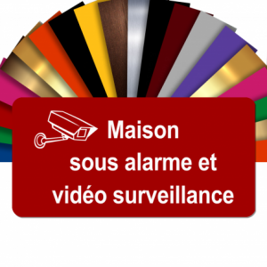Plaque maison alarme rouge7